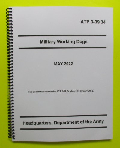 ATP 3-39.34 Military Working Dogs - 2022 - Mini size - Click Image to Close